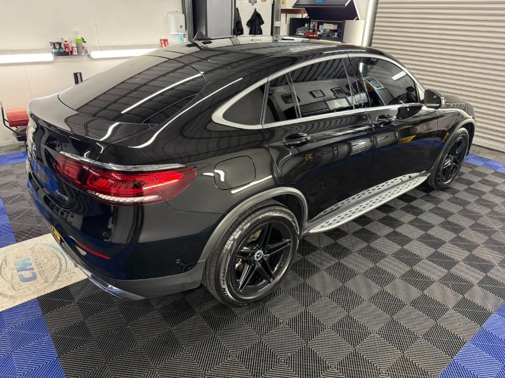 Black Mercedes-Benz GLC Coupé after a full detail