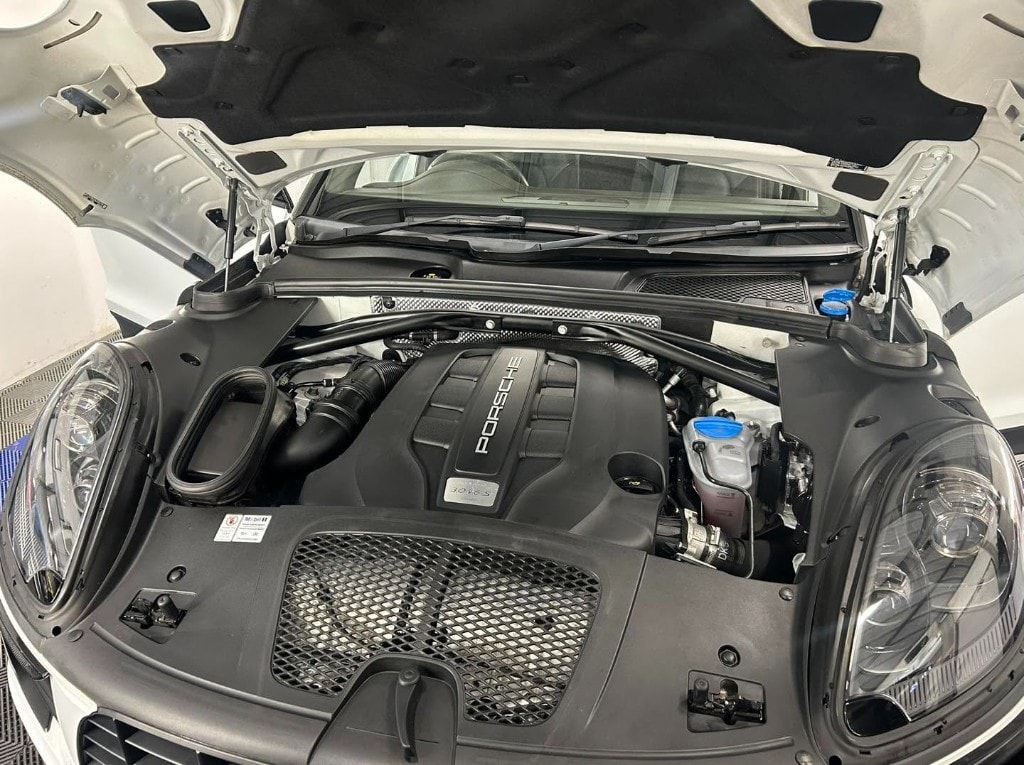 Porsche Macan engine bay cleaned and dressed